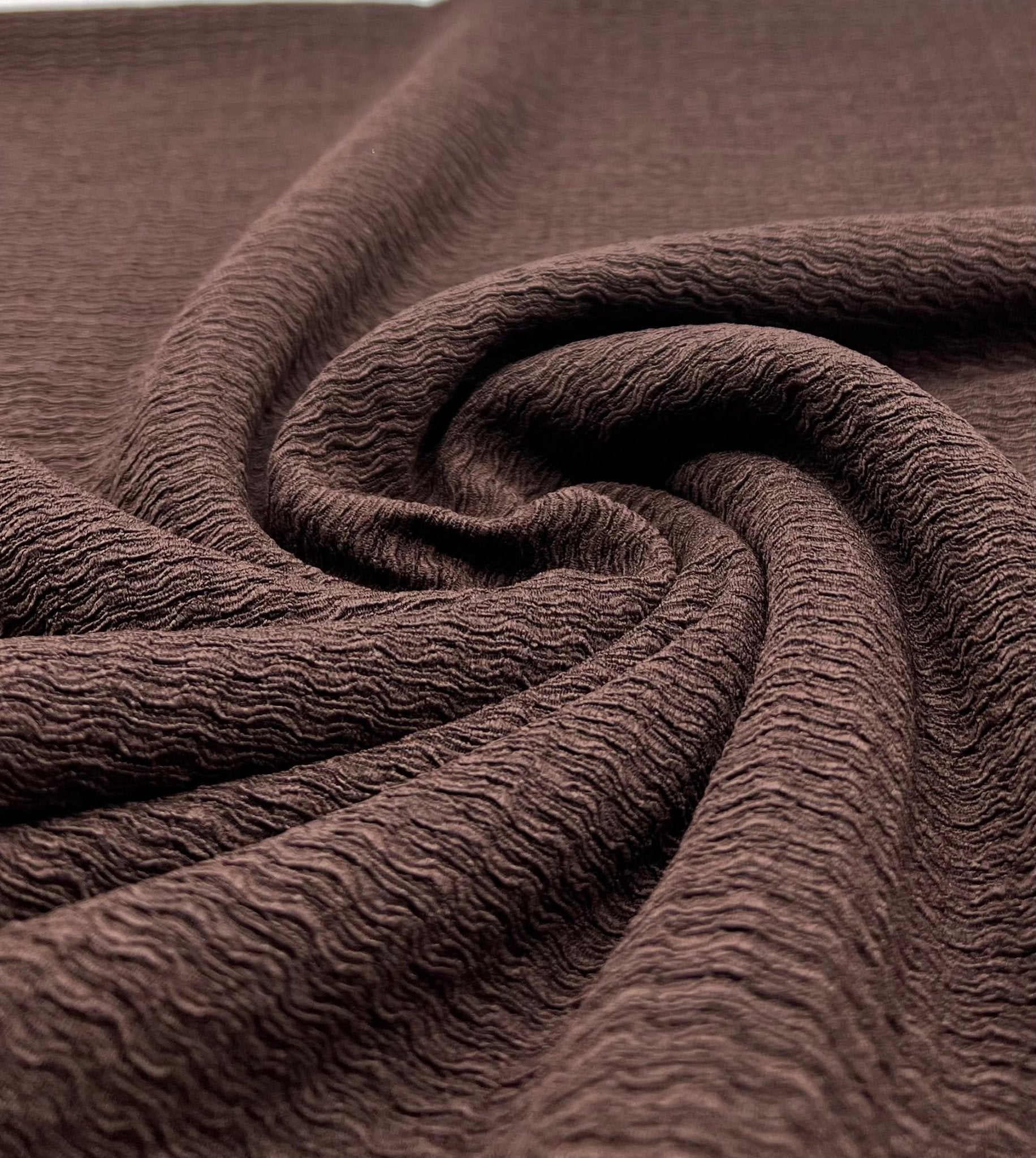 Chocolate Textured Santiago 2 Way Stretch Fabric - T9 Fabrics